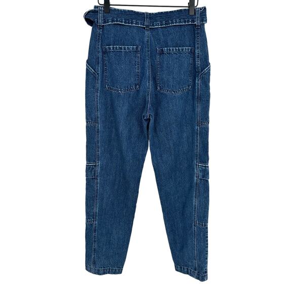 J Brand New! Athena Utility Tie Waist Jeans Blue Dark Wash Casual Stretch 26 - Picture 4 of 16